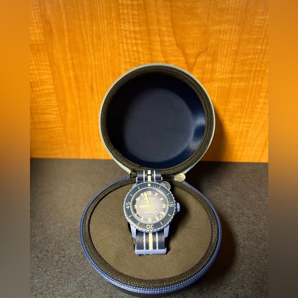 Blancpain x Swatch Scuba Fifty Fathoms Atlantic Ocean Blue Watch SO35A100-NEW - Picture 8 of 8